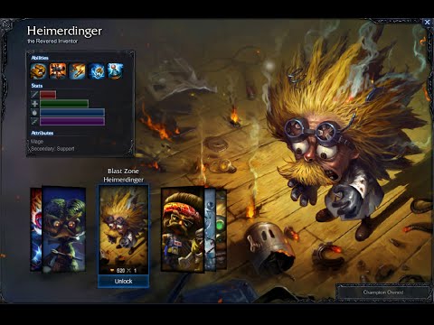 Blast Zone Heimerdinger Skin Spotlight Gameplay 1080p HD