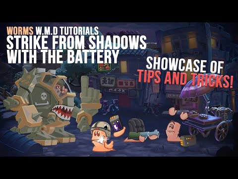 Strike From The Shadows With The Battery🔋| Tips, Tricks & Tactics🧭| Worms WMD Tutorials🎥