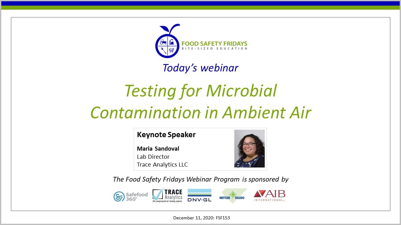 Testing for Microbial Contamination in Ambient Air