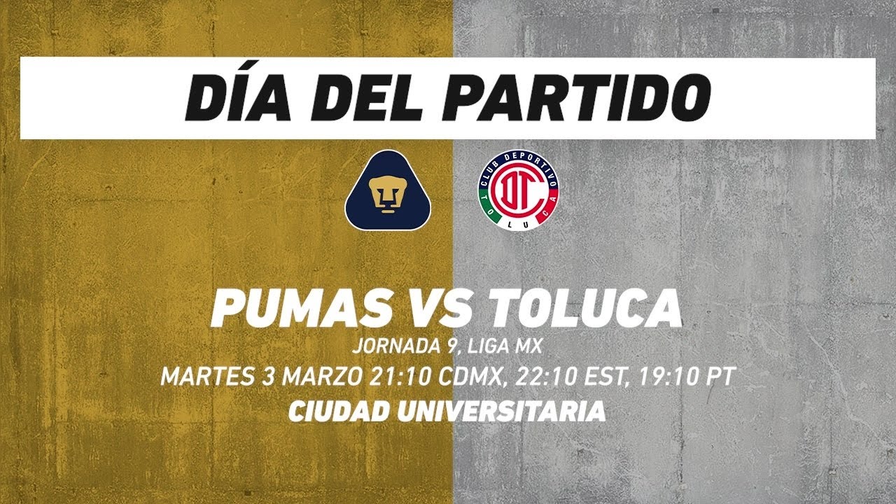 Pumas vs Toluca, frente a frente: Liga MX