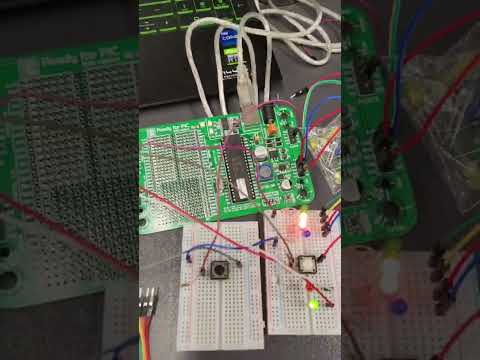 Experiment 7- Counters  with pic18f45k22 and safety button