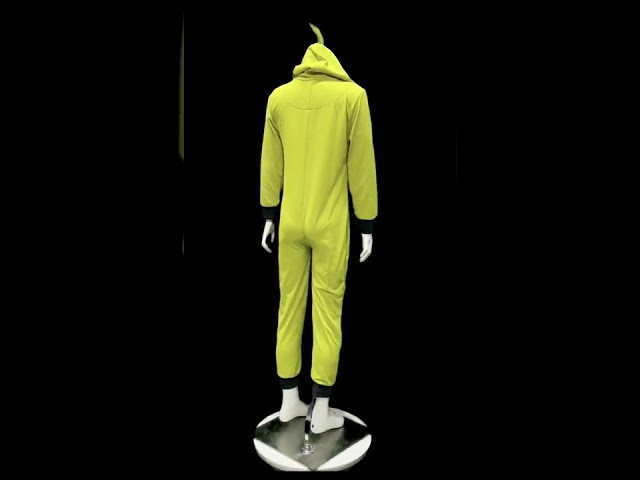 Vídeo relacionado con The Grinch Pijama Mono Polar con Capucha y Bolsillo Canguro para Hombre (Verde, M)