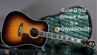 Video thumbnail for Guild D-55E Antique Burst - a real POWERHOUSE!!! by Guitarplace Aschaffenburg
