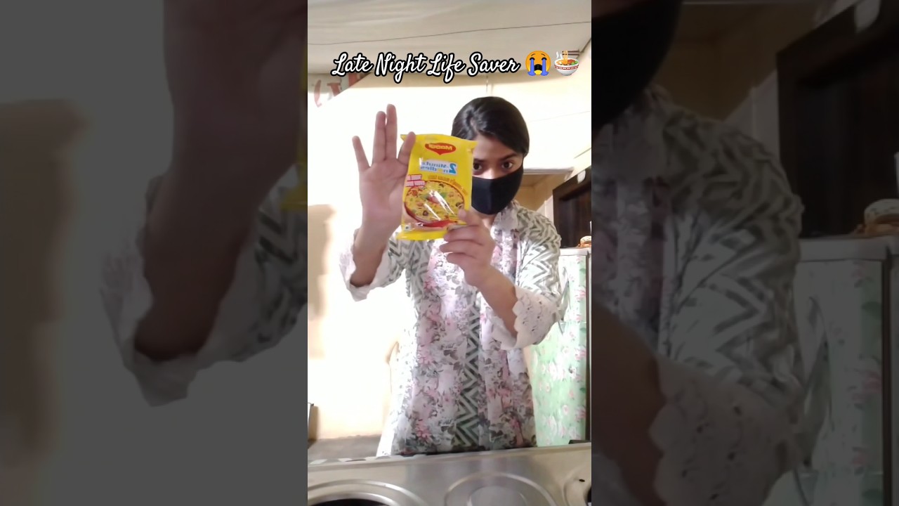 Late Night Maggi Craving ASMR 🍜🌧️ #shorts #shortsfeed #trending