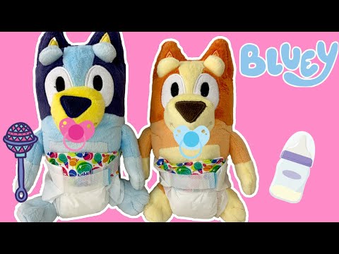 Baby Bluey & Bingo -  Bluey and Bingo Toys from Disney 💙 Pretend Play!