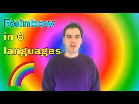 How to say arco-íris by Xuxa 1988 in 6 languages
