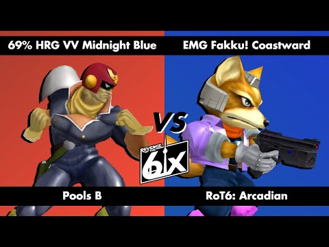 ROT6 Arcadian Pools B - Midnight Blue (Captain Falcon) vs EMG | Fakku! Coastward (Fox) Melee Singles