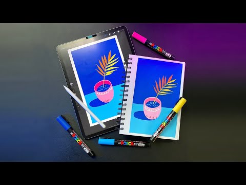 How To Use Procreate To Plan Out Your Posca Drawings #shorts