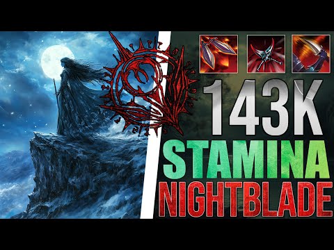 🥀 Stamina Nightblade 143k+ PvE DPS Build「U44 Golden Pursuit」