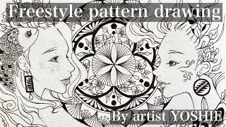 01 Pen drawing/Painting/by
artist YOSHIE🎨202105