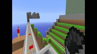 preview picture of video 'my minecraft city + roller coaster ride'