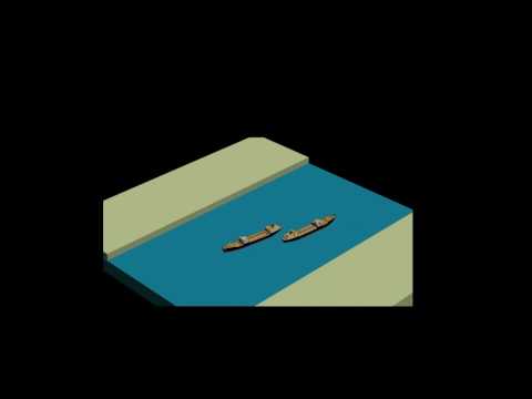 interaction-meeting and passing in a narrow channel by www.colreg.net.mpg