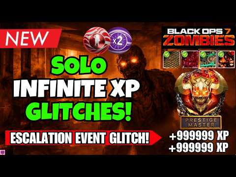 *NEW* BO7 BROKEN SOLO GODMODE XP GLITCH! AFK LEVEL 1000 ESCALATION CAMO FARM | BO7 ZOMBIES SEASON 2