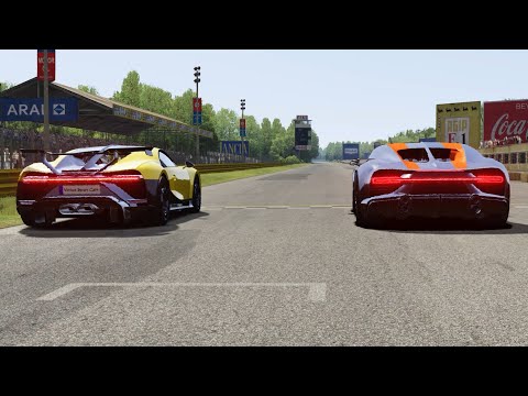 Bugatti Chiron Pur Sport Cockpit vs Bugatti Chiron Super Sport 300+ Round 2 at Monza Full Course