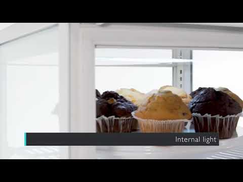 Polar Curved Door Display Fridge 86Ltr in Black DP288