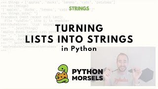 Turn a list into a string in Python with the string "join" method