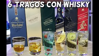 TRAGOS con las 6 ETIQUETAS de Johnnie Walker Más Famosas del Mundo 🥃| Recetas con Whisky #whisky
