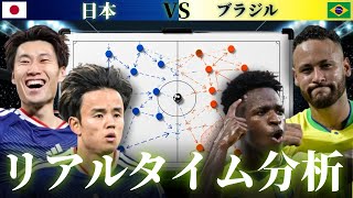 【サッカー日本代表】日本×ブラジル 2:00キックオフ リアルタイム戦術分析 FIFAワールドカップ2026