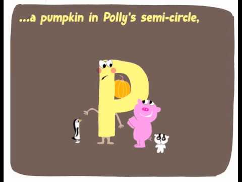 The alphabet for kids. Letter P: POLLY & THE PUMPKIN