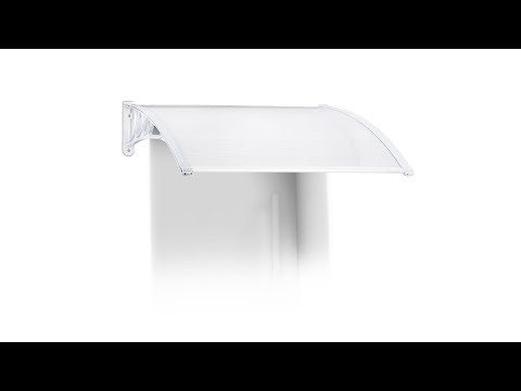 Vordach Haustür aus Kunststoff 120  x  100 cm