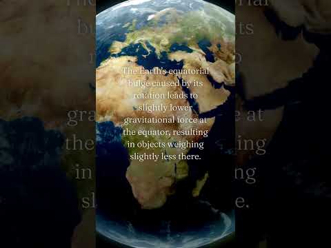 why objects weigh less at the equator?