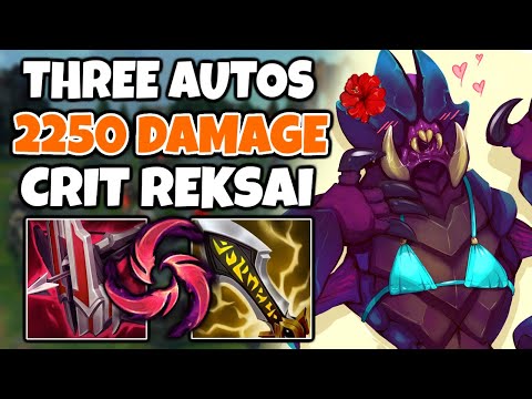 FULL CRIT REK'SAI does 2250 DAMAGE in ONE Hail of Blades COMBO | 12.17 - League of Legends