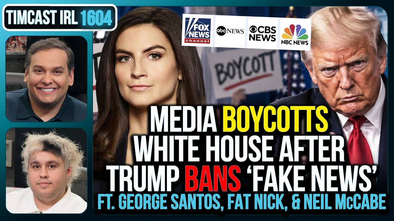 Corporate Press BOYCOTTS White House After Trump BANS CNN, MSNOW, Politico | Timcast IRL