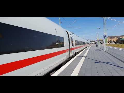 Ausfahrt 7 Teiliger ICE-4 in Halle (Saale) Hbf auf Gleis 6