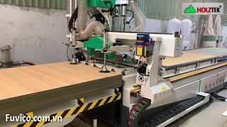 Máy CNC 4 đầu cắt ván Laminate | máy cnc tự động nặp phôi Holztek