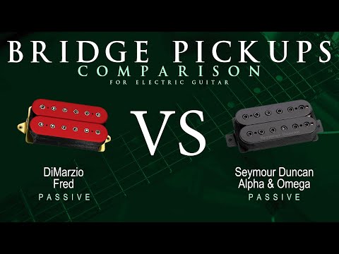 DiMarzio FRED vs Seymour Duncan ALPHA & OMEGA - Passive Bridge Guitar Pickup Comparison Tone Demo