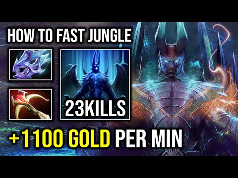 How to Micro Jungle Terrorblade +1100 GPM First Item Midas Crazy Metamorphosis Rampage Dota 2