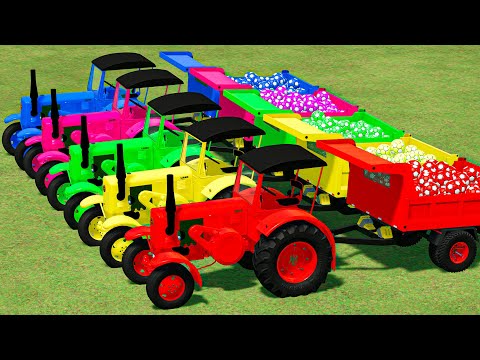LOAD & TRANSPORT SOCCER BALLS WITH LANZ TRACTORS. Farming Simulator 22