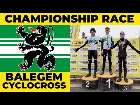 CHAMPIONSHIP CYCLOCROSS RACE @ BALEGEM (BELGIUM) - U17 - GoPro LAP - POV Cyclist on board BIKE