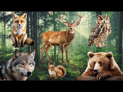 Zvuci šume - upoznaj životinje!  Šumske životinje za decu - Sumske zivotinje