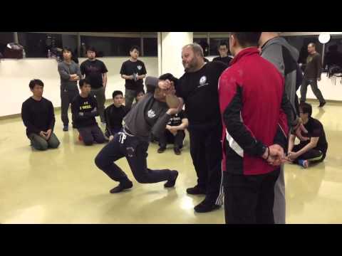 Mikhail Ryabko's Systema Local tension demo at Osaka dojo 2016