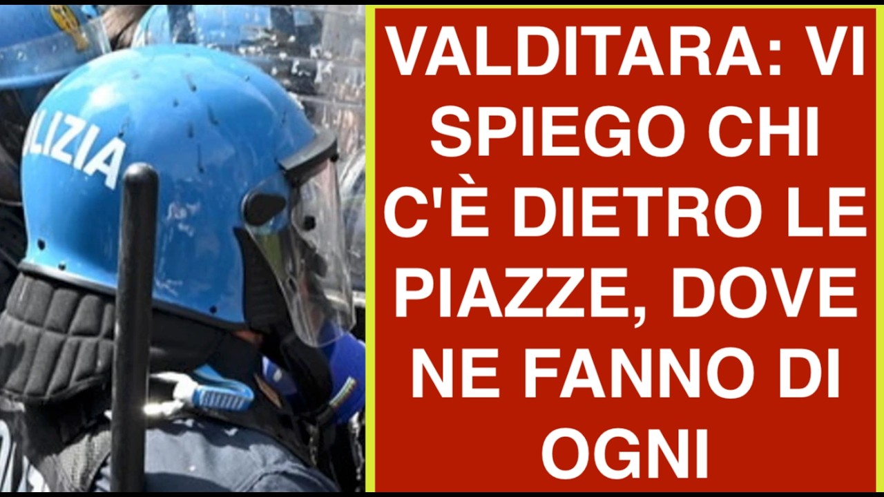 VALDITARA: VI SPIEGO CHI C'È DIETRO LE PIAZZE, DOVE NE FANNO DI OGNI
