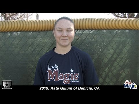 2019 Kate Gillum Power Hitter, Pitcher and First Base Softball Skills Video - Lady Magic