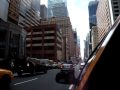 Onboard New York City Taxi Up To Times Square