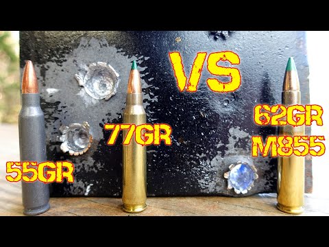 AR-15 5.56 Bullet weight Shootout 55gr vs 62gr vs 77gr