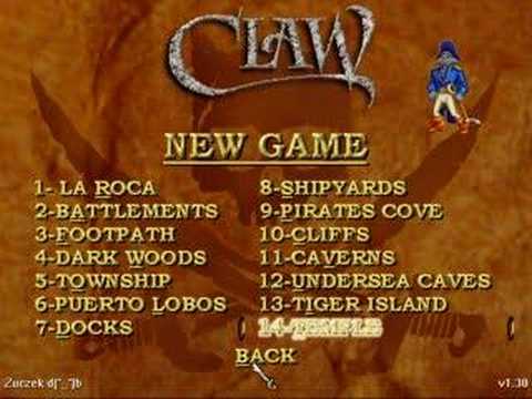 Captain Claw - choose the level that you want to watch!