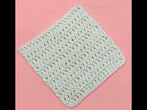 Double Crochet  With Straight Edges-  Learn 1 crochet stitch a day