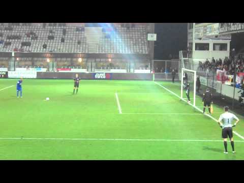 Brest 0-0 Paris FC (4tab3) : tir au but de Gamiette arrêté par Hartock