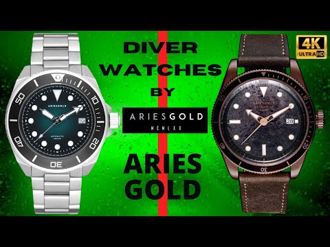 Aries Gold Black Sea & Dreadnought Diver Watches Review (4K)