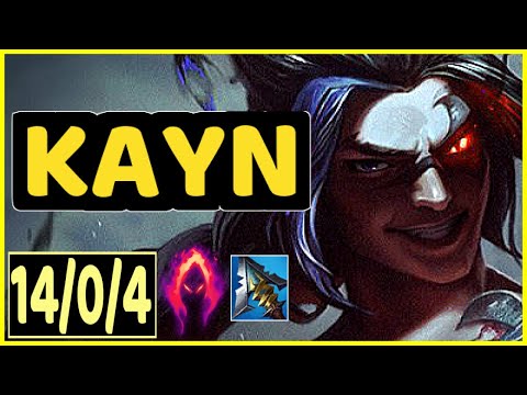 KAYN VS GRAVES - 14/0/4 KDA JUNGLE GAMEPLAY