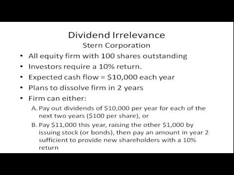 M&M Dividend Irrelevance