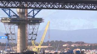 preview picture of video 'Queensferry Crossing Replacement Forth Road Bridge Construction Firth Of Forth Scotland'