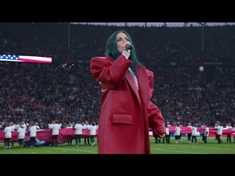 Norma Jean Martine Performs the National Anthem at the Berlin Game