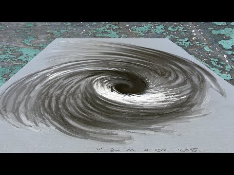 VORTEX IN THE WATER ✅ - Drawing 3D Whirlpool Illusion - By Vamos