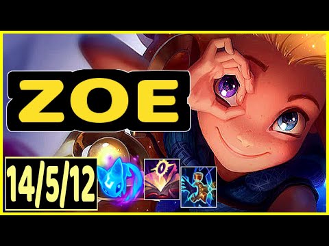 ZOE VS RYZE - 14/5/12 KDA MID GAMEPLAY CHALLENGER I