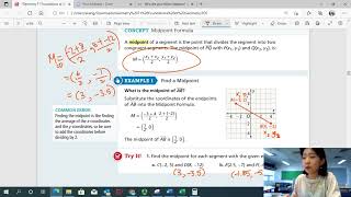 EnVision Geometry 1-3: Midpoint and Distance